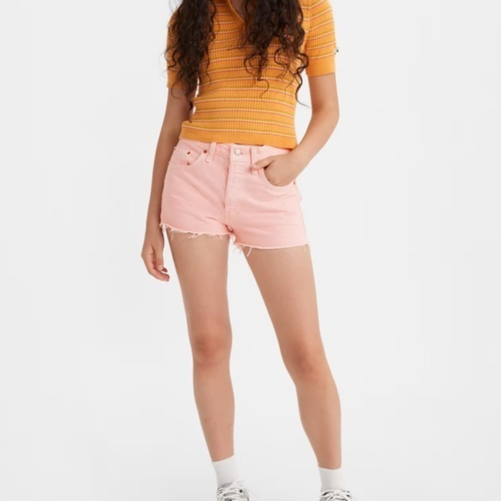 Levi’s Fresh Pink Cherry Red 501 Shorts‎